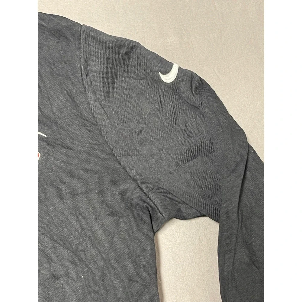 Nike Mens Quarter Zip Pullover Sweatshirt Black College Football Mascot Small